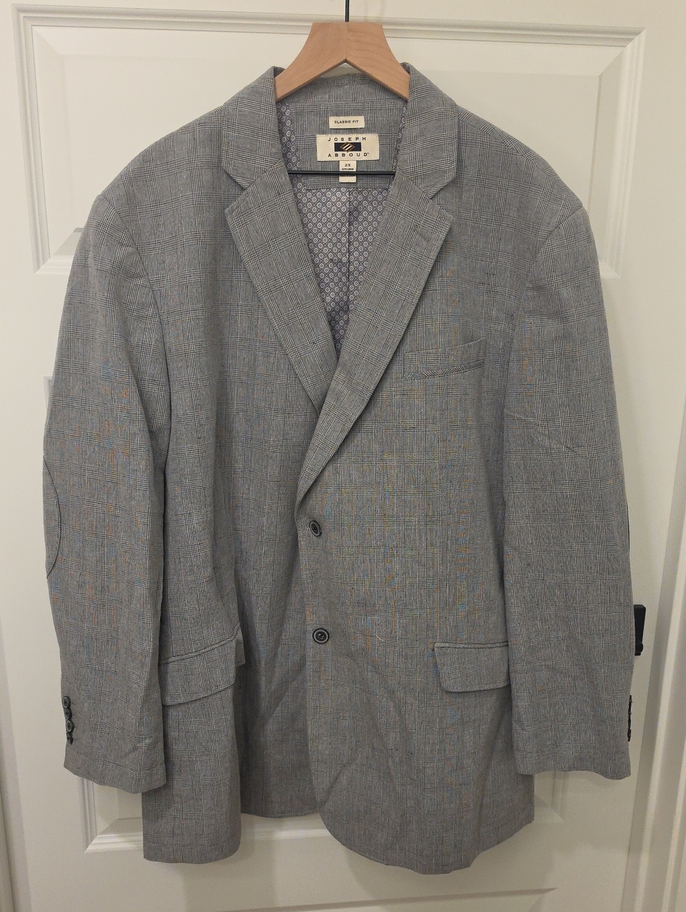 Joseph Abboud Light Gray Men's Two-Button Sport Coat